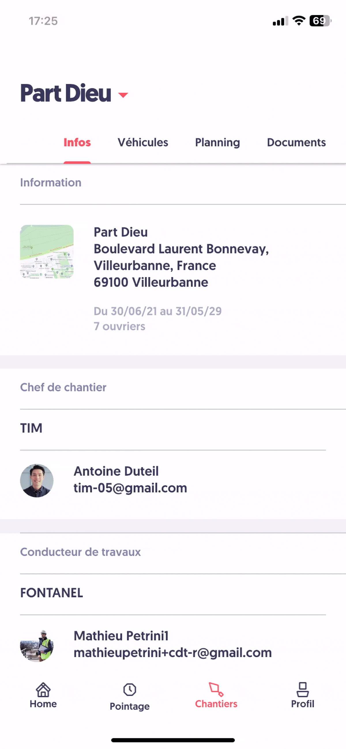 Ajouter un intervenant au chantier — Ajouter un intervenant