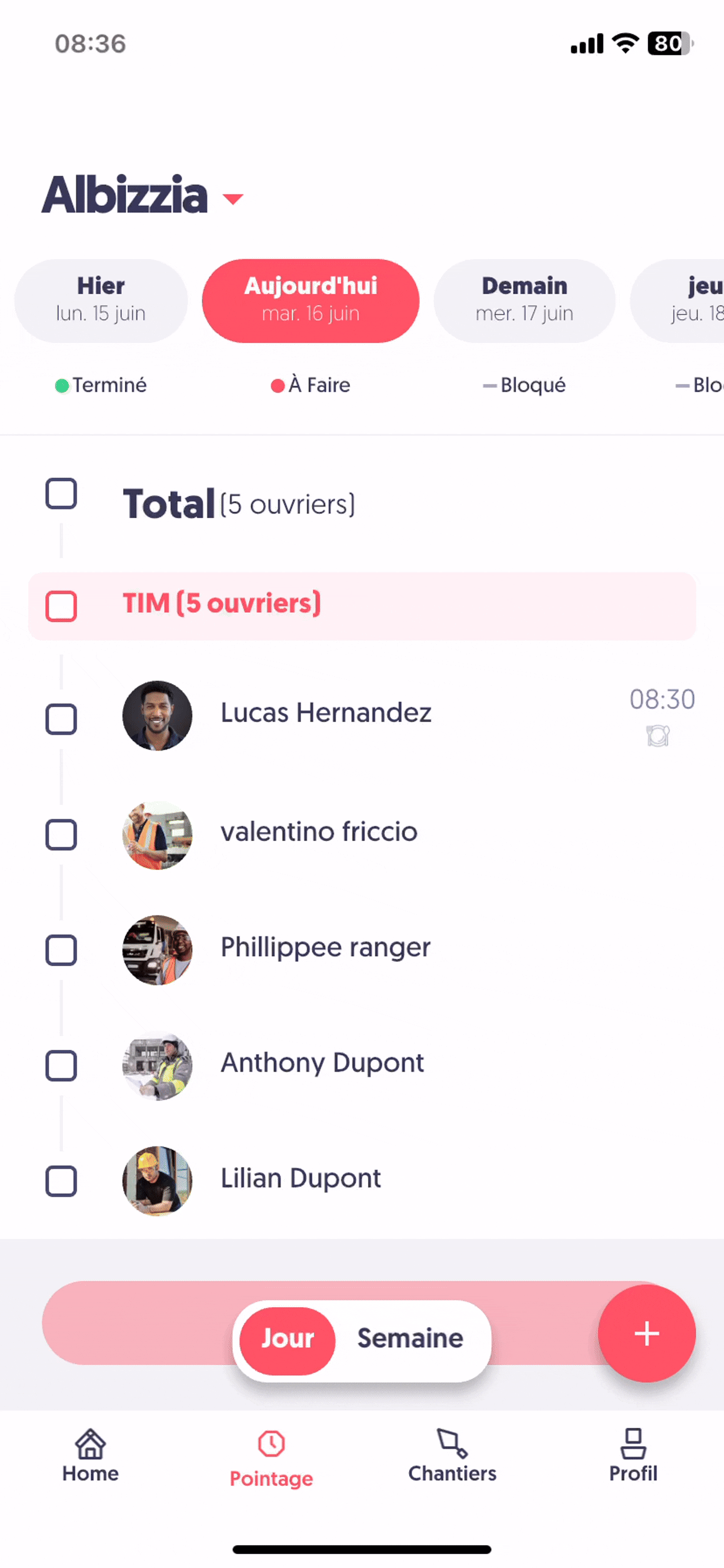 Ajouter ou modifier une pause sur le pointage — Modifier le temps de pause depuis l'app mobile
